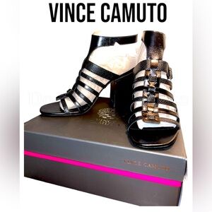 NEW! VINCE CAMUTO HICHENY LEATHER CAGE SANDAL